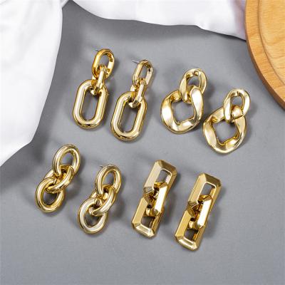 China European and American fashion acrylic environmental friendly chain earrings exaggerated personality earrings women for sale