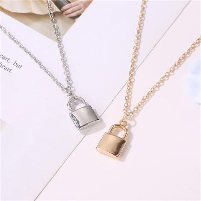 China European and American Fashion Alloy Lock Collar Clavicle Collar Environmentally Friendly Electroplating Lady for sale