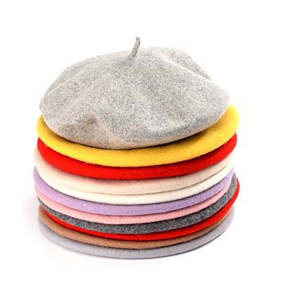 China French Beret Women Thick Painter Fashion Wool Berets Hat Girls Female Warm Walking Hat for sale