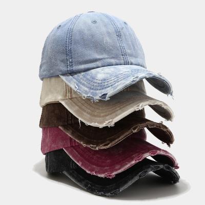 China New Retro COMMON Ripped Baseball Cap Street Men Women Sun Ripped Hat Snapback Hats Caps Adjustable for sale