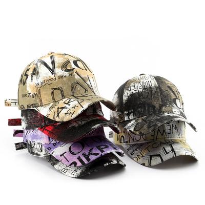 China JOINT Pattern Baseball Cap Graffiti Hip Hop Red Yellow Hats For Women Men Summer Sport Cricket Snapback Gorras Hat for sale