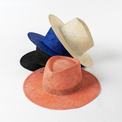 China Beach Fashion Dyed Party Beach Hats For Women Sisal Straw Hat Ladies Summer Sun Breathable Hats Dropshipping for sale