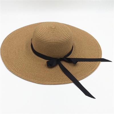 China Summer Sunproof Beach Sun Hat Women Vacation UV Protection Travel Foldable Sun Hat Wide Brim Straw Hat for sale