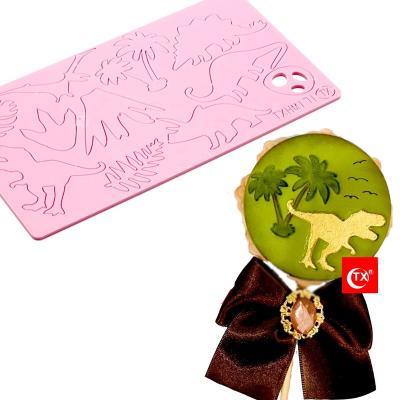 China Viable TX Dinosaur Fondant Acrylic Sweet Stamp Kit Fondant Cookie Presser Cookie Presser Cake Decorating Icing Tool Supplier in China for sale