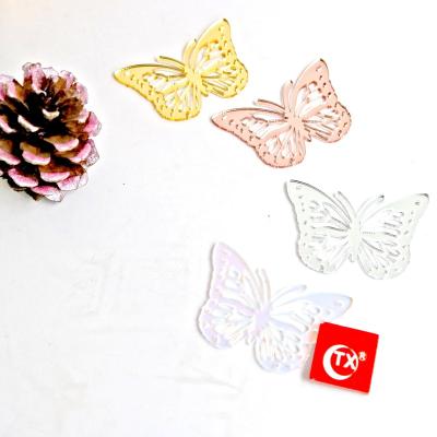 China TX Acrylic Personalized Cupcake Topper Butterfly Mirror Magnet Wedding Favors Acrylic Mirror Magnet for sale