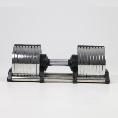 China Home Use Dumbbell 40kg 90lbs Fitness Equipment Customizable Electroplating Adjustable Use For Gym Home for sale