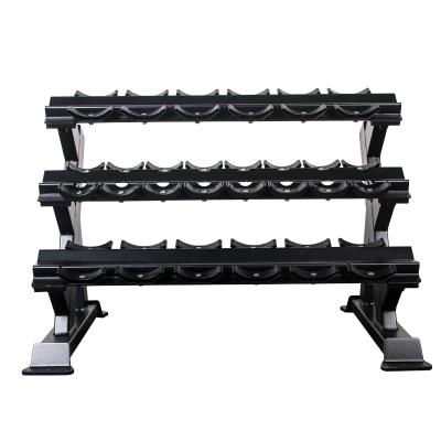 China 3 Layers Hadley Cheap Dumbbell Rack Equipment Wholesale Use Fitness Rack Dumbbell For Home Gym for sale