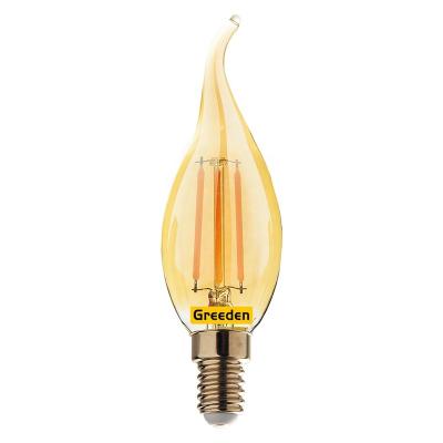 China Residential Wholesale Decorative Amber B10 E12 E14 E26 E27 Candle 110v 220v 2w 4w 5w C35 C37 Dimmable Led Vintage Edison Filament Bulb Light for sale