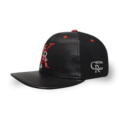 China BSCI 2021 new style hot sale BSCI 2021 PU snapback hat designer hat DIY fashion leather hat JOINT wholesale custom made logo embroidery for sale