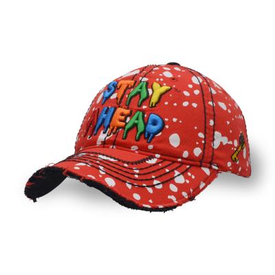 China JOINT Best Selling Wholesale 3D Embroidery Washed Distressed Baseball Cap Printed Sports Caps DIY Designer Hat Fashion Cap for sale