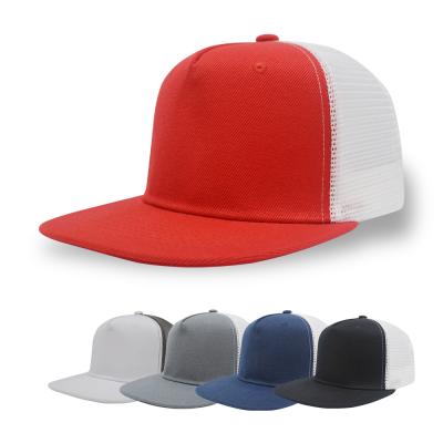 China Flat Cap BSCI 5 Bill Panel Acrylic Mesh COMMON Snapback Hats Velcro Plain Hats Squid Games Baseball Cap for sale