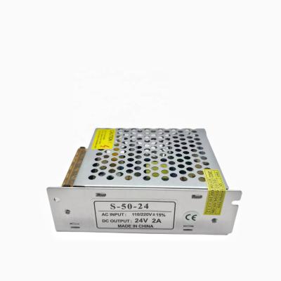 China LED Lighting Driver Best-selling 50W 24v 2a universal switching power supply for LED strip lights for sale