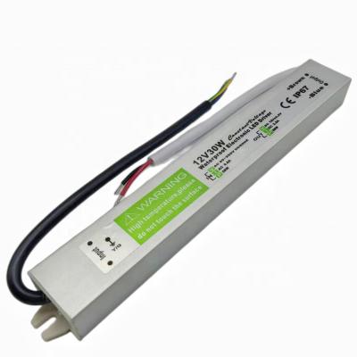 China LED Lighting Driver Waterproof switch power IP67 waterproof AC to DC 12V 2.5A 30W constant voltage LED lighting driver for sale