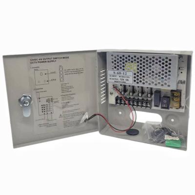 China CCTV Camera 60W 4CH Output 12V 5A cctv power box for sale