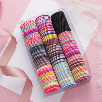 China Durable Korean Cute Girl Does Not Hurt Elastic Hair Band Children Tie Hair Ring Rope Baby Color Baby Main Hair Rope for sale