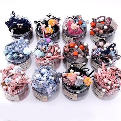 China Small durable cute cool leather case female single elastic band hair rope set main rope tie hair does not hurt hair ring for sale