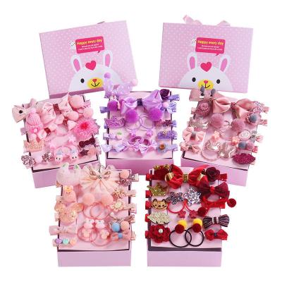 China Lovely Fashional Factory Direct Sales Full Elastic Bands Baby Gift Hair Accessories For Kids Birthday Gift Set for sale