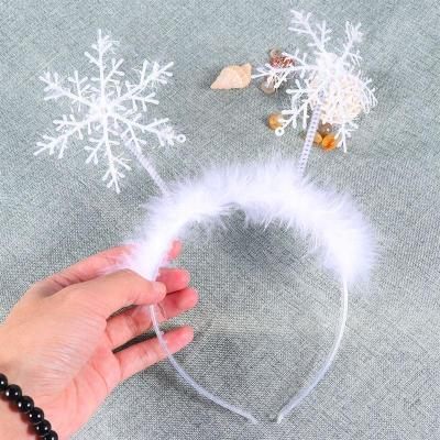 China Beautifully crafted durable snowflake headband feathered headband Christmas headband for little girls for sale