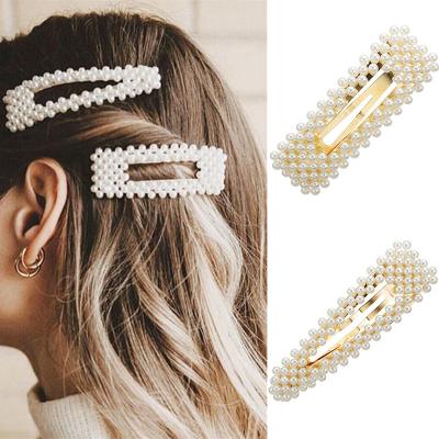 China Fashion good quality straight fashion part and wedding metal for girl pearl hairpin for sale