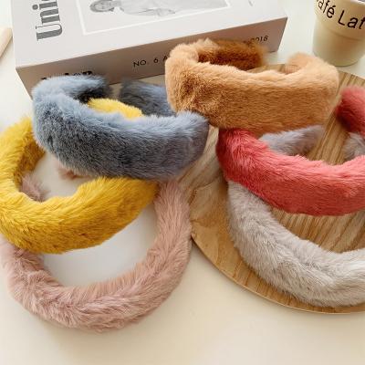 China Cute Autumn And Winter Hairband Plush Style Girls Accessories Durable Korean Headband for sale