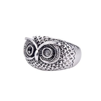 China Creative Alloy Owl Open Ring Hiphop Adjustable Hop Rings for Nightclubs and Hip Parties for Men and Women for sale