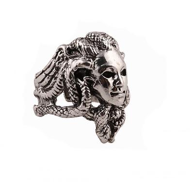 China Creative Men's Hip Hop Jellyfish Snake King Casual Rings Cool Hip Hop Open Rings for Night Clubs and Parties for sale