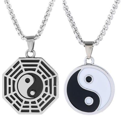 China National Bagua Alloy Hiphop Individuality Style Sweater Pendant Chain Long For Men And Women Creative Hip Hop Necklace For Student for sale