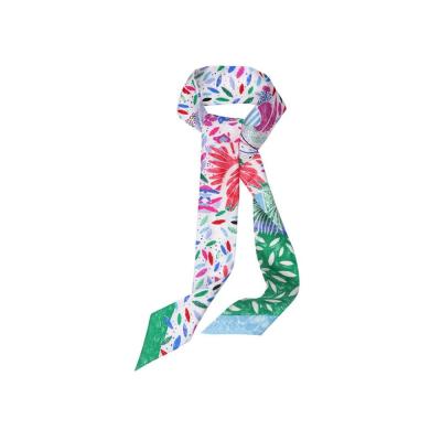 China Custom Printed Long Skinny Silk Scarf Fast Delivery for sale