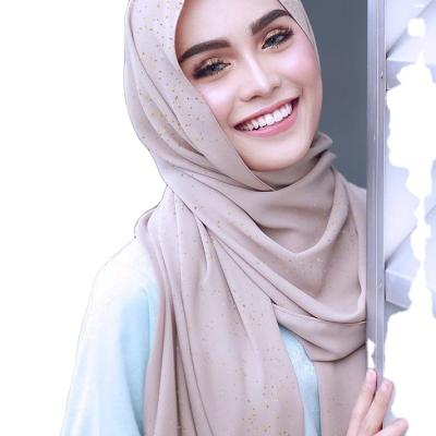 China New Style Polyester Hijab Chiffon Scarf Women 72x175cm for sale