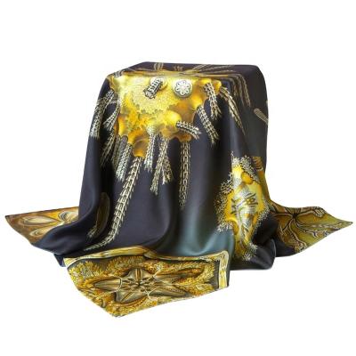 China Custom Low MOQ Square Silk Scarf Digital Printing for sale