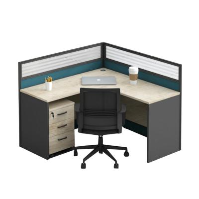 China Environmental Protection Wooden Single Seat Table Office Furniture Office Workstation Computer Modular Wooden Desk for sale