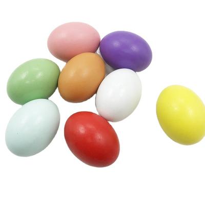 China Wooden Wooden Eggs 6.0*4.3cm Easter For Play Toy Foods,Kitchen Craft Kids DIY Painting Ornament for sale