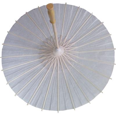 China China 32 Inch Bridal Bridesmaid Umbrella Parasol Party Wedding Favor Summer White Paper Shade for sale