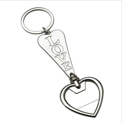 China High Quality Hotel and Resort Stainless Steel Heart Shape Bottle Lip Opener for Wedding Return Gift for sale