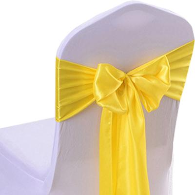 China PE Cheap Wedding Party Birthday Banquet Hotel Reception Chair Cover Arch Decoration 17X270cm Satin Sash for sale