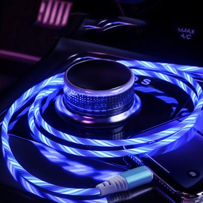 China Wholesale Fast Charging Speed ​​Data Cable Micro Charging Cable Mobile Phone Flooding Accessories Led Luminous Usb Lighting Cable for sale