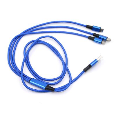 China MP3/MP4 Player Nylon Braided Type C Usb Fast Charging Cable , Mobile Phone Micro Usb Charger Data Cable for sale