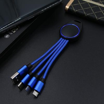 China Promotion Branded Multi LED Cable Phone Charging Cables Key Chain Promotional Gift Item for sale