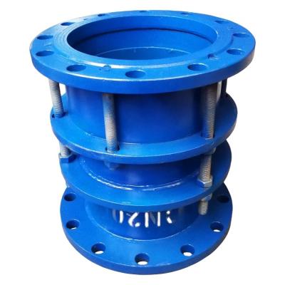 China Telescopic Water Joint Double Flange Limit Pipe Telescopic Steel Loose Sleeve Joint Removable Joint DN80 100 150 for sale