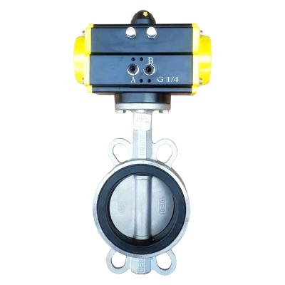 China General Pneumatic Butterfly Valve 150LB SUS304 Stainless Steel Wafer Butterfly Valve Actuator 3 Inch 4 Inch 5 Inch 6 Inch for sale