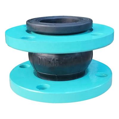 China Flex Carbon Steel Cast Steel Flange Single Sphere Damping Rubber Expansion Joint Equal for sale