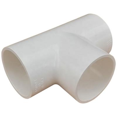 China Three Way Type Elbow PVC Tubing Pipe PVC Reducer Tee Reducer T Pipe Fittings for sale