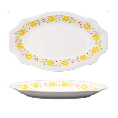 China New Product Cheap Sustainable White Customized Contemporary 12 Inch Splint Dinner Plate Kitchen Dinnerware Sets for sale