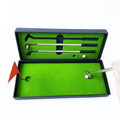 China Great Gift Golf Club Promotional Pen Mini LANTOOZI Pen Set In Green Box Golf Pen Set for sale