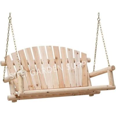 China Weather Outdoor Porch Swing Furniture Outdoor Wooden Patio Swing For Adult for sale