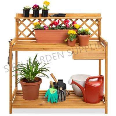 China CLASSIC Working Garden Potting Table Patio Trellis Bench for sale