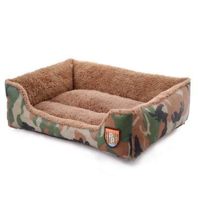 China Wholesale Viable Factory Jungle Camouflage Pet Bed Sofa Bed Universal Four Season Dog Pet Bed for sale