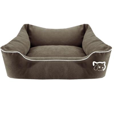 China Viable Wholesale Customized Warm Square Dog Mattress Pet Sofa Comfortable Soft Plush Pet Bed Sofa Bed for sale