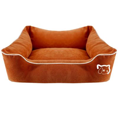 China Wholesale Dogs and Cats Pet Bed Comfortable Soft Plush Sofa Soft Plush Warm Square Pet Mattress Dog Bed for sale