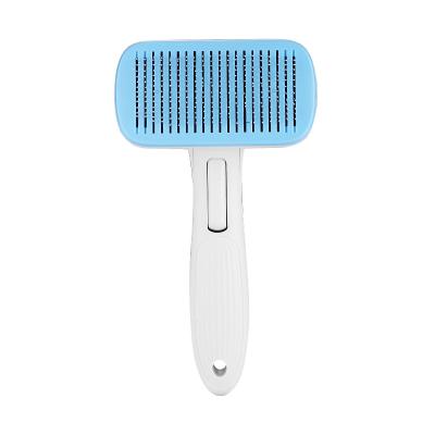 China Factory Wholesale Viable Self-cleaning Comb Pet Hair Comb Dog Needle Hair Removal Automatic Erasing Comb for sale